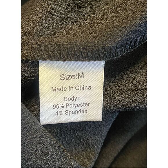 Daisy Fuentes Black Sheath Dress Flutter Sleeves Women's Size Medium nwt (3511) - Picture 5 of 5